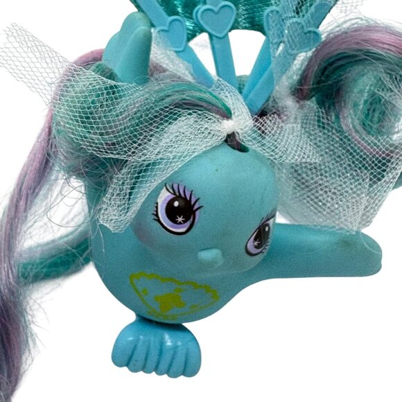 Vintage Hasbro Fairy Tails Fan Flutter Tails Blue Bird My Little Pony G1 & Stand - Picture 11 of 12